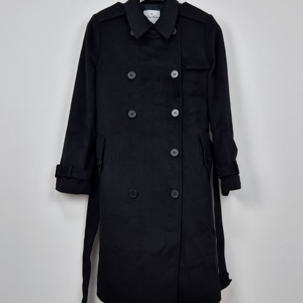 Brooks Brothers 블랙 울 트렌치  코트