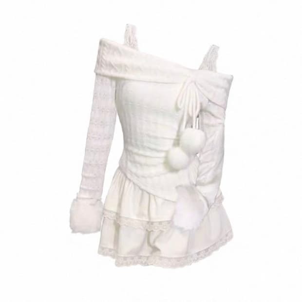 white fur detail top 