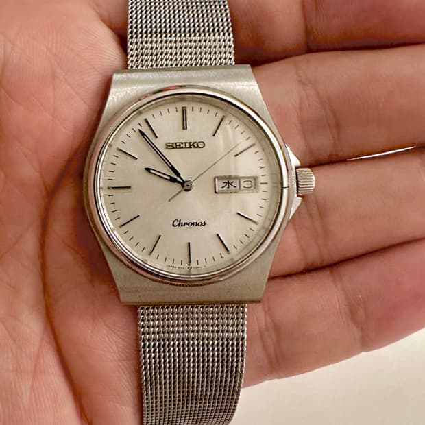 80s seiko chronos quatz day-date