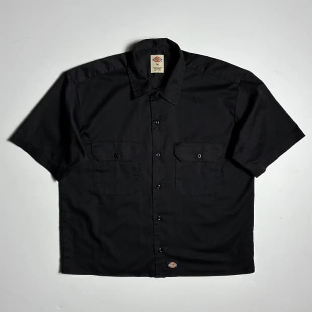 디키즈 1574 블랙 반팔 워크 셔츠 R1642