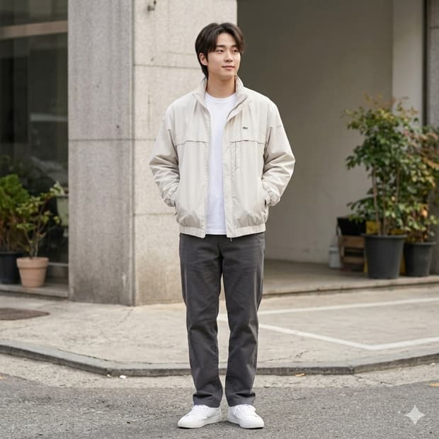 라코스테 스포츠 히든 후드 바람막이 자켓