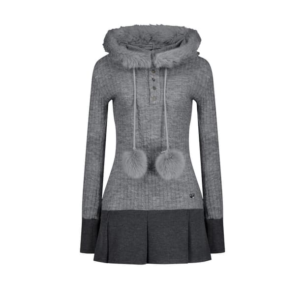 포어링 스노우볼 원피스 그레이 S