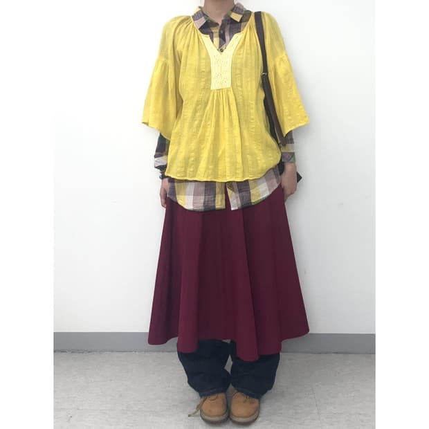 빈티지 플럼 스커트