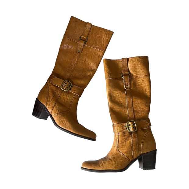 [JPN] 빈티지 레더 롱부츠