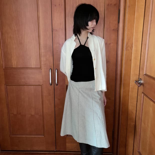 Oblique A-Line Skirt