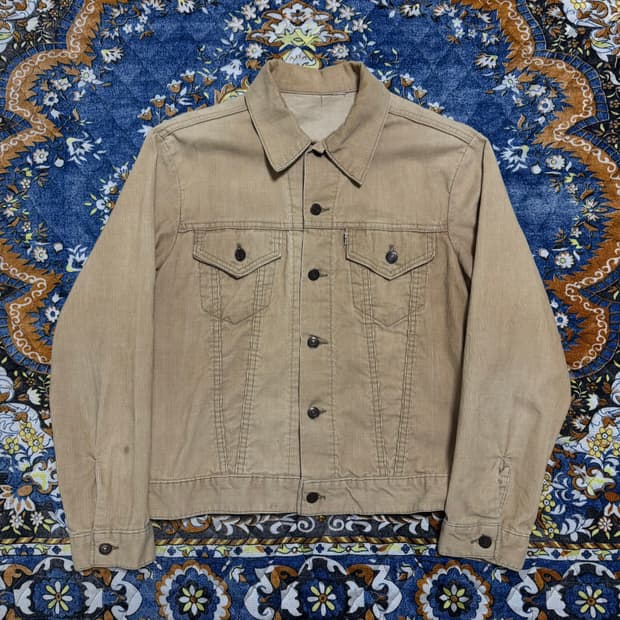 빈티지 70s USA 리바이스 코듀로이 자켓 베이지
