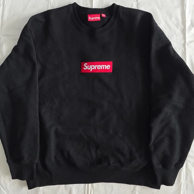 슈프림 22FW 박스로고 크루넥 XL 블랙