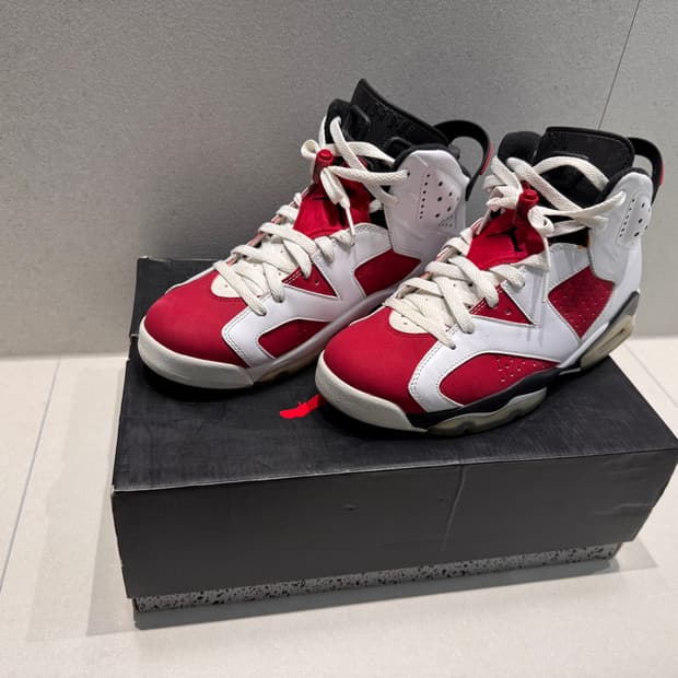 조던6 카마인 팝니다(260mm)