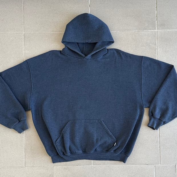 90s 빈티지 러셀 후드 블루그레이 XXL