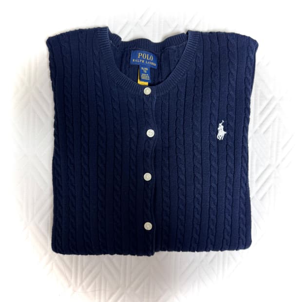 폴로 랄프로렌 네이비 니트 가디건