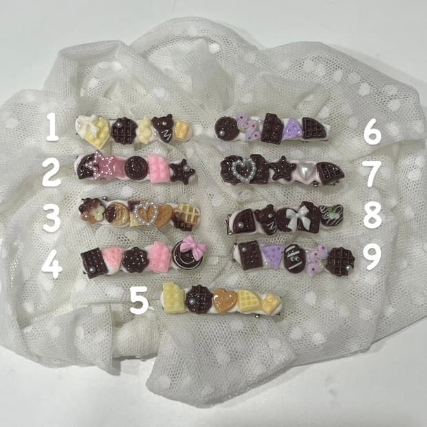 모리걸 갸루 데코덴 헤어핀