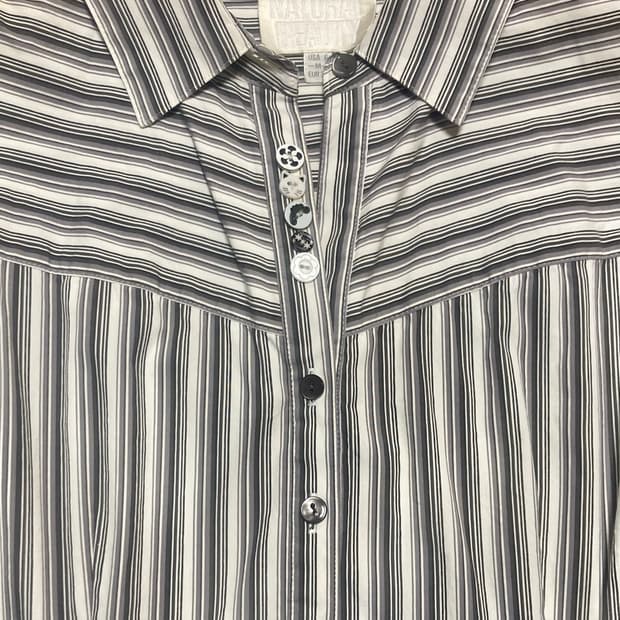 Mixed button stripe dress