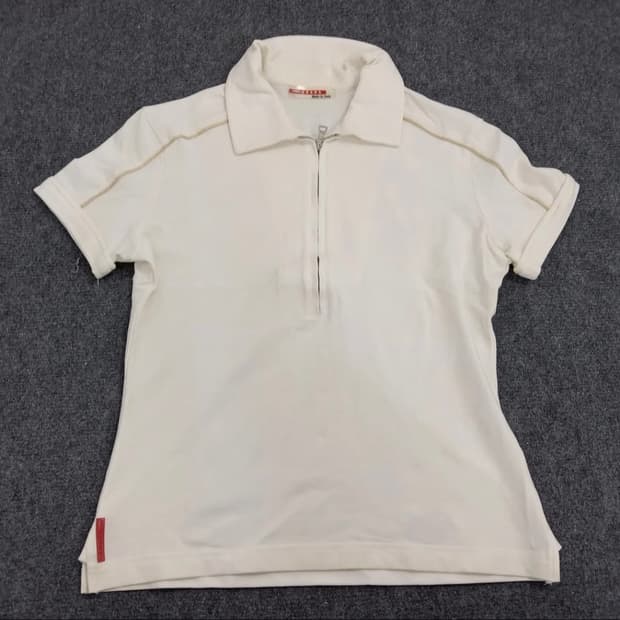 Prada Milano Half Zipper Polo Shirt