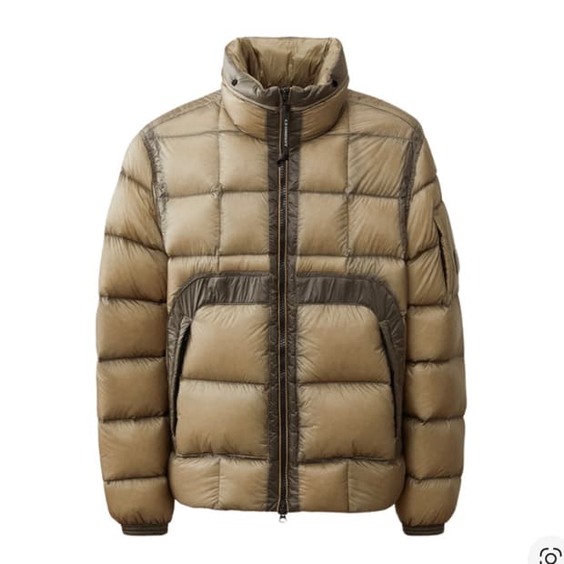 [M] cp컴퍼니 디디쉘 후드 쇼트 다운 베이지 카키