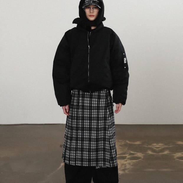 BS 나일론 푸퍼 MA-1 자켓 - 블랙  (s)