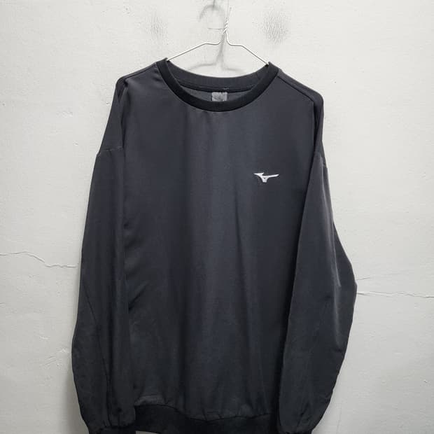 미즈노 블랙 풀오버 긴팔 웜업 
