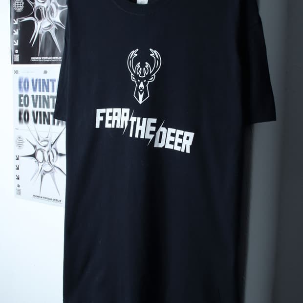 (XL-3XL) 길단 반팔 티셔츠 USA 빅사이즈 사슴-H31257