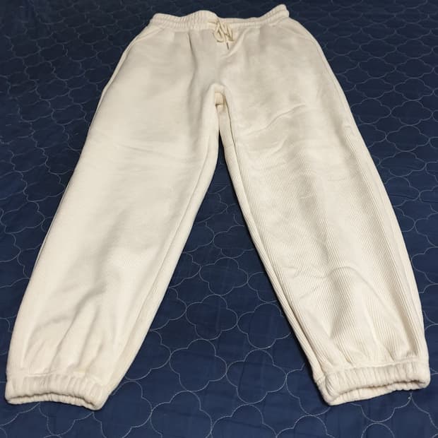 밴딩 코듀로이 기모 조거팬츠 크림 (28)