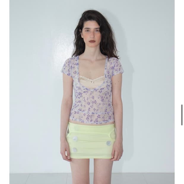 악트(okt) flower mesh top purple