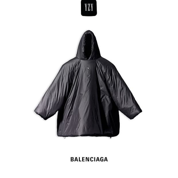 이지 갭(Yeezy Gap) 발렌시아가 콜라보 오버핏 블랙 패딩 자켓