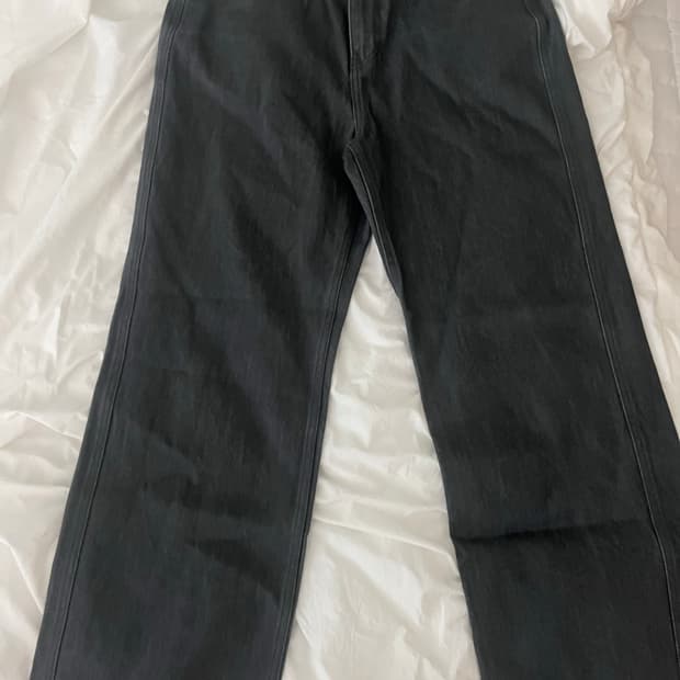 Amomento 24ss indigo straight denim grey