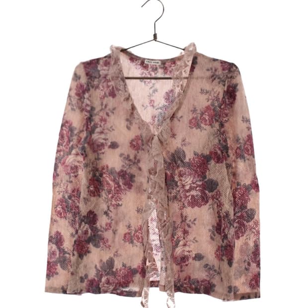 l'est rose 울 폴리 블라우스 가디건