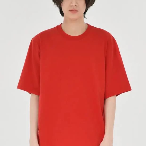 브라운야드 에센셜티셔츠 레드 5