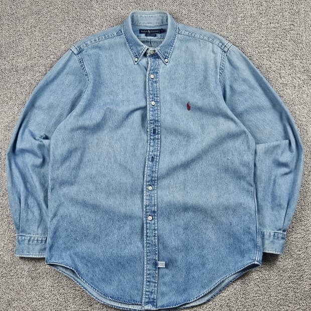 80's 폴로랄프로렌 레드 포니 데님 셔츠 ( L ) / 10534