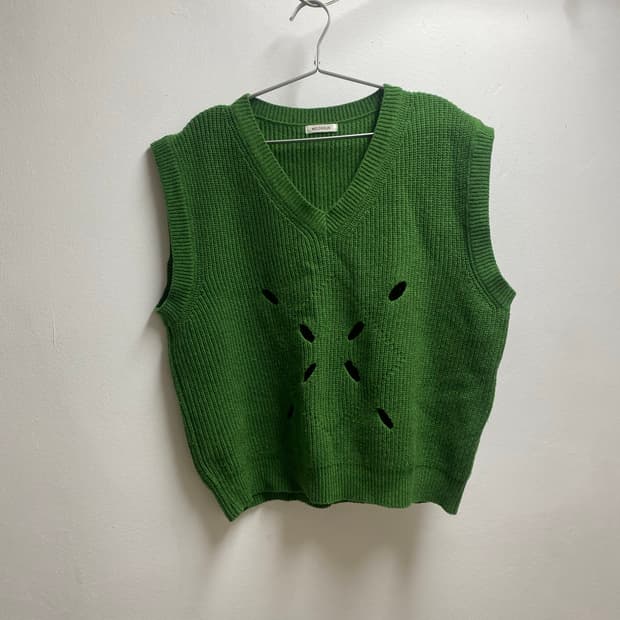 문선 니트 조끼