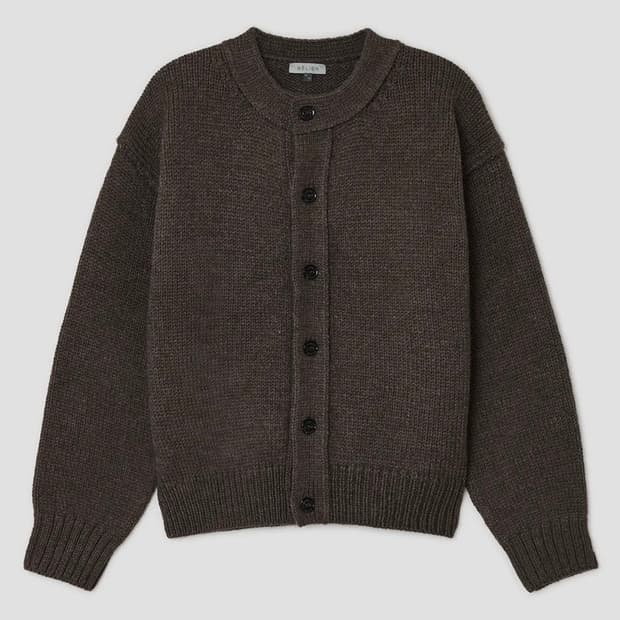 벨리에 아카이브 크루넥 가디건 - 모카 브라운105