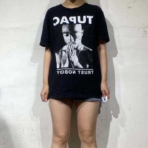 투팍 2PAC 트러스트 노바디 빈티지 그래픽 티셔츠 M