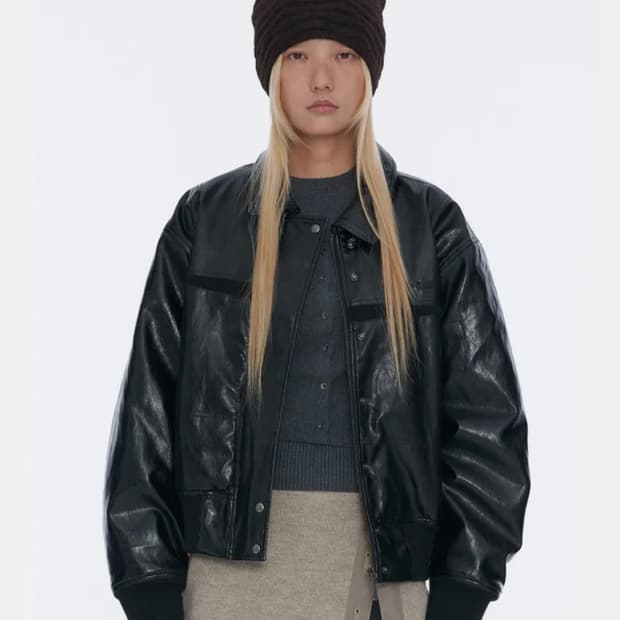 웰빙익스프레스 패딩 레더 자켓