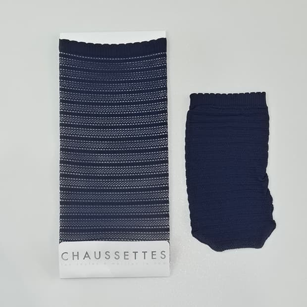 네이비 메쉬 스트라이프 스타킹삭스