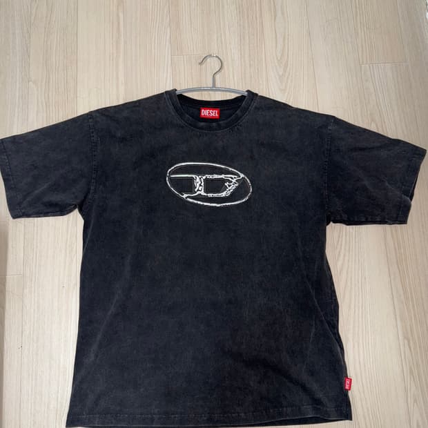 디젤 T-BOXT-Q22 오버핏 워싱 티셔츠 L