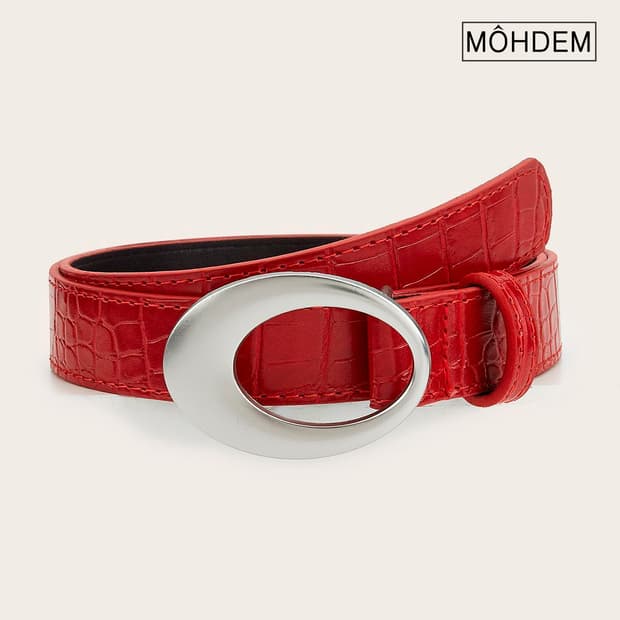 [Unisex] 원버클 크로커다일 벨트
