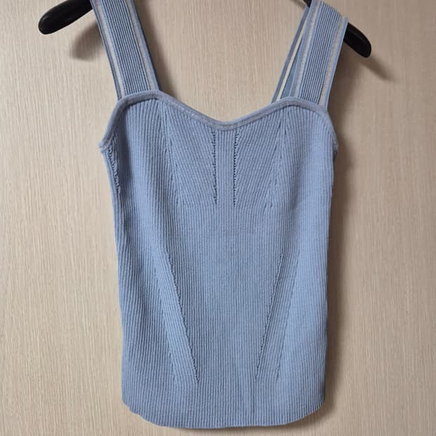 (22년) 마인 mine  슬리브리스 니트 탑 한섬 