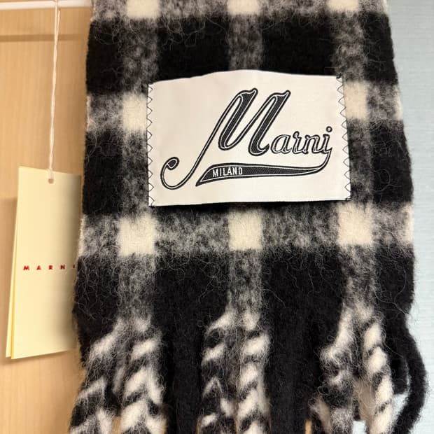 23FW 마르니 체크 머플러