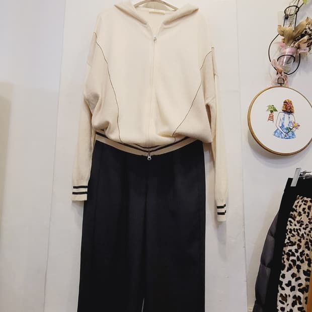 캐시미어 100% 후드집업