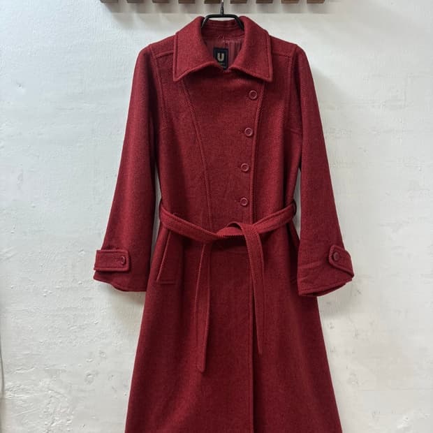 Ungaro Parallèle Paris 웅가로 버튼 벨티드 울 롱 코트