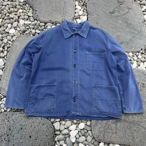 FADED BLUE OLD VINTAGE HBT 헤링본트윌 프렌치워크자켓