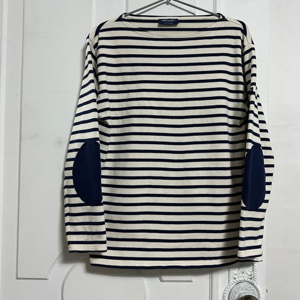 세인트제임스 길도 엘보패치 스트라이프 롱슬리브티