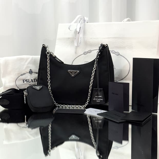 [정품] 프라다 리나일론 2005 리에디션 테수토 호보백 