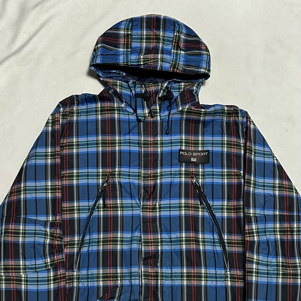 100 폴로 스포츠 체크 윈드브레이커 바람막이
