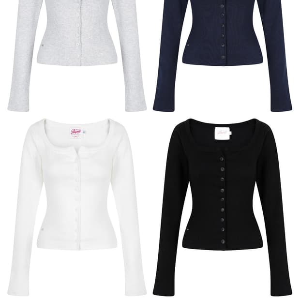 페일제이이드 Button Long Sleeve Top 2사이즈 멜란지