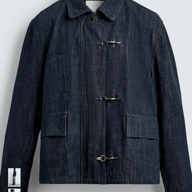 자라 Zara 토글 데님 자켓 M size 새상품 4470/341/40