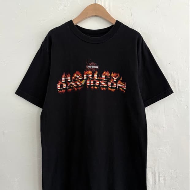 Harley-Davidson 할리데이비슨 블랙 로고 티셔츠
