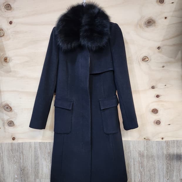 651) 미센스 me.sense 캐시미어블랜드 폭스퍼 코트