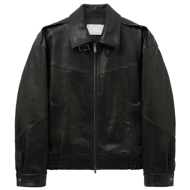 언지미크 Shrunken nappa leather jacket (L)