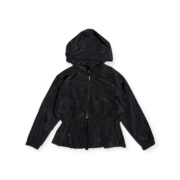 소프트 나일론 셔링 후드집업