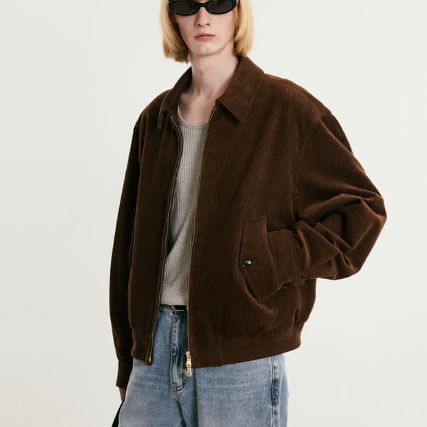 TNGT 코듀로이 스윙탑 점퍼 브라운 100